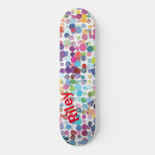 Skateboard Peinture artistique Splatter coloré