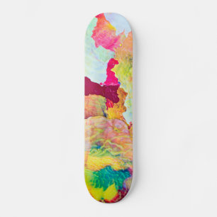 Skateboard Peinture colorée