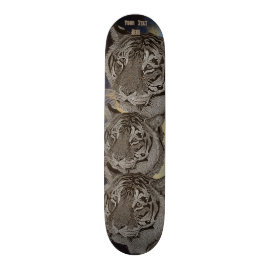 Skateboard peinture de faune du grand chat de tigre noir et