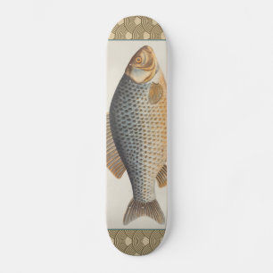Skateboard peinture de pêche de carpe dessin d'eau douce