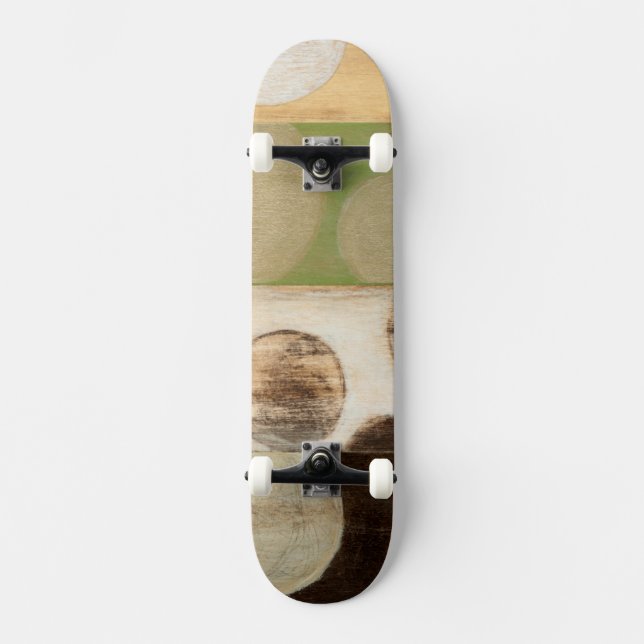 Skateboard Peinture en panneau de bois de tonalité Terre avec (Recto)