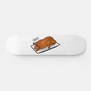 Skateboard Peking duck cartoon illustration