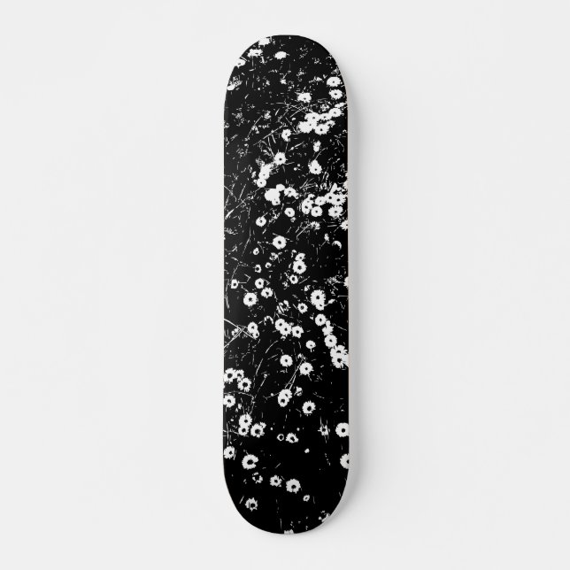 Skateboard Pelouse de marguerite à contraste élevé (Devant)