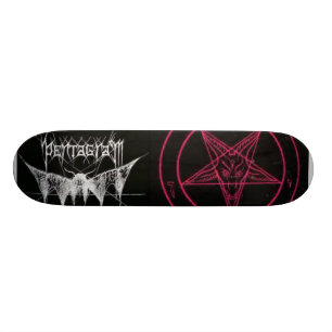Skateboard pentagone étoilé, satanisme, attaque éclaire