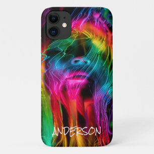 Skateboard Personalisiert Moderne Regenbogenfrau Case-Mate iPhone Hülle