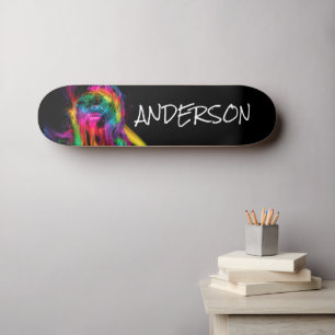 Skateboard Personalisiert Moderne Regenbogenlips 2