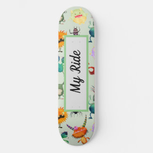Skateboard Personalized Cute Monster Design for Boys   