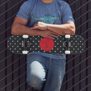 Skateboard Personnalisable Elegant Polkadot Motif