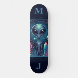 Skateboard Personnalisé Alien de l'Espace
