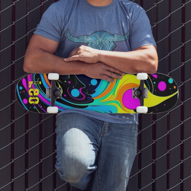 Skateboard personnalisé coloré (Extérieur 3)