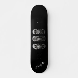 Skateboard personnalisé moderne bleu noir