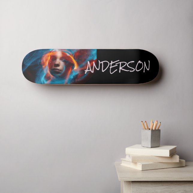 Skateboard Personnalisé Moderne Mystère Space Girl (Art mural (Horz))