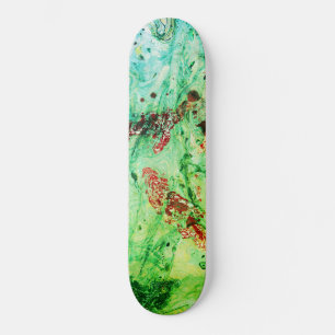 Skateboard Personnalisé Rouge Bleu Jaune Vert Moderne Abstrai