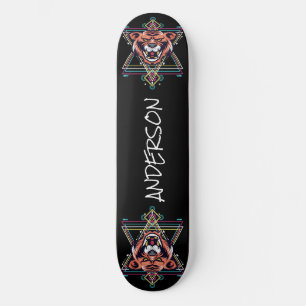 skateboard Personnalisé Tigre en colère Forme sacr