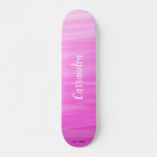 Skateboard Personnaliser le nom Pink Ombre Unique Girly