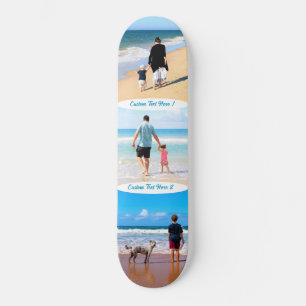 Skateboard Personnalisez votre photo Collage de texte Skatebo