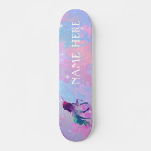 Skateboard Personnalisez votre propre licorne magique colorée