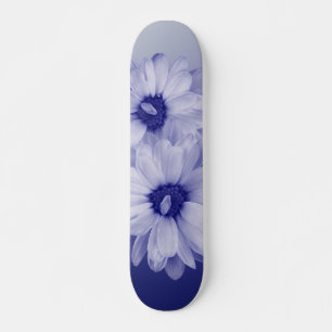 Skateboard pétales bleus tordus