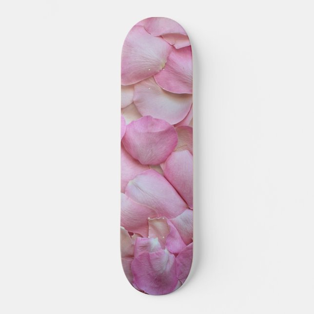 Skateboard Pétales roses (Recto)