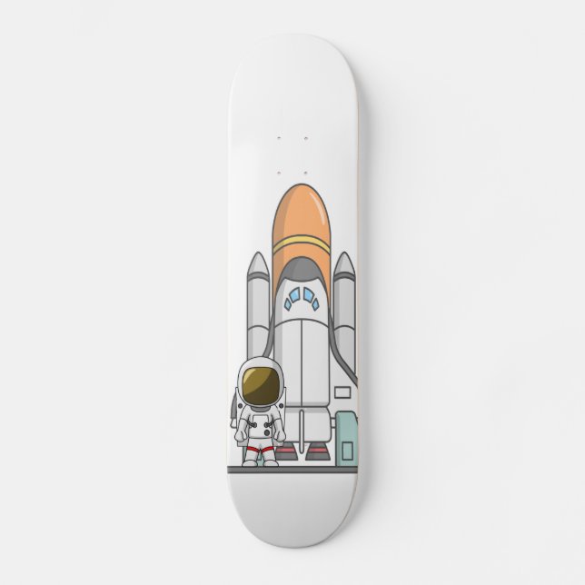 Skateboard Petit astronaute et vaisseau spatial (Recto)