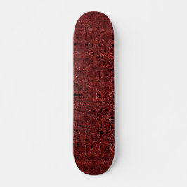 Skateboard Petits carrés rouges chevauchants trempés