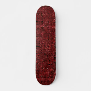 Skateboard Petits carrés rouges chevauchants trempés