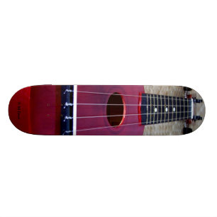Skateboard Peu d'ukulélé rouge
