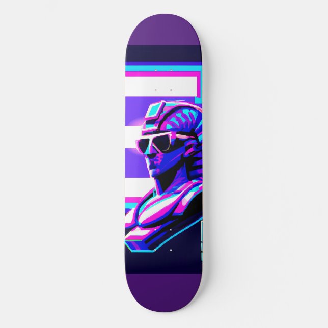 Skateboard Pharaon Synthwave (Recto)