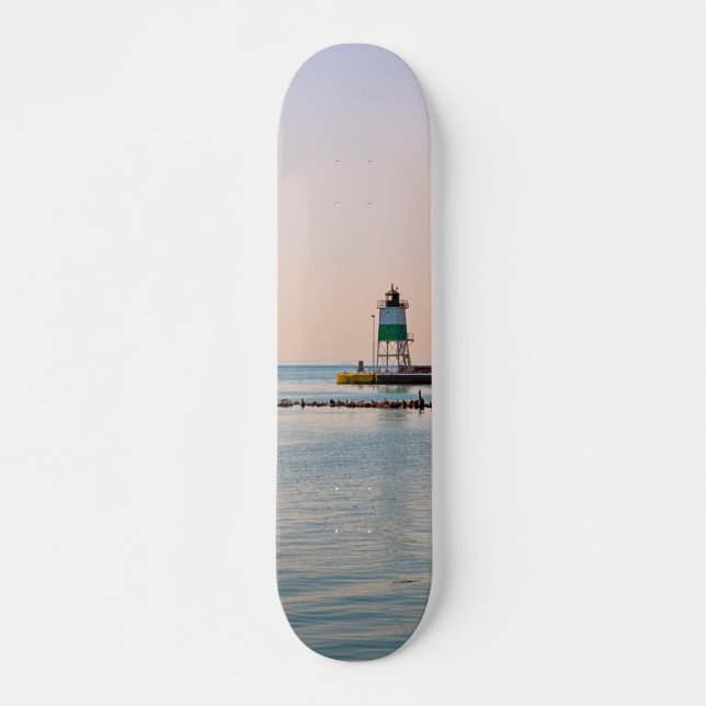 Skateboard Phare du sud-est du port de Chicago (Devant)