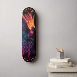 Skateboard Phoenix Neon Graffiti Street Art - Edition Limitée