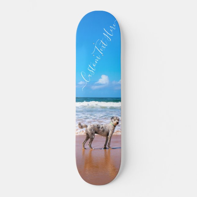 Skateboard Photo et texte personnalisés - Votre propre design (Recto)