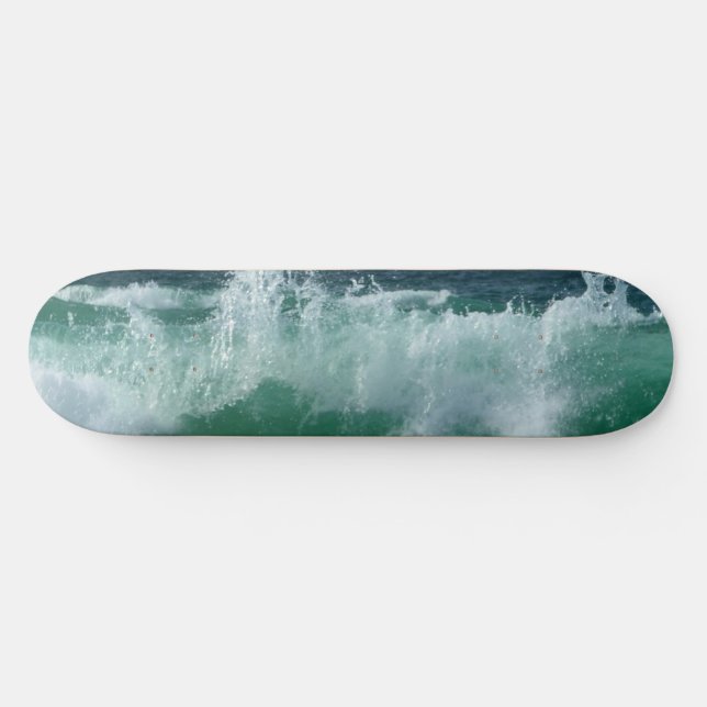 Skateboard Photo personnalisable Seascape Beach Sea Waves (Horz)