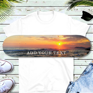 Skateboard Photo personnalisée et texte personnalisé