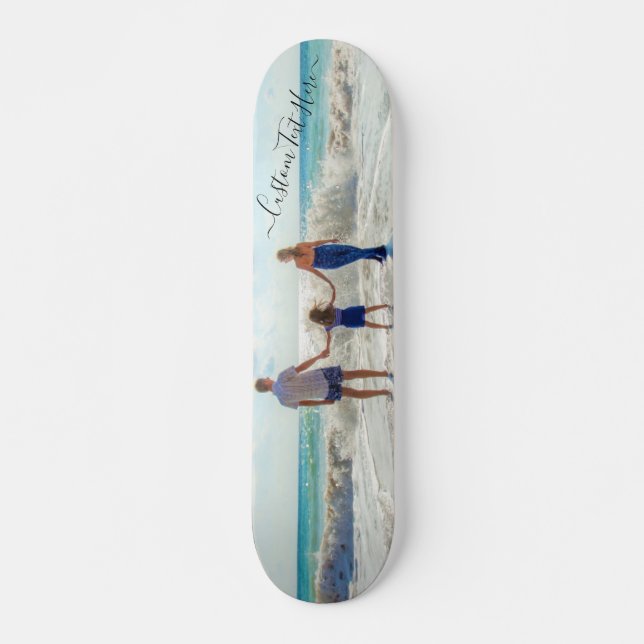 Skateboard Photo personnalisée et texte votre propre concepti (Devant)