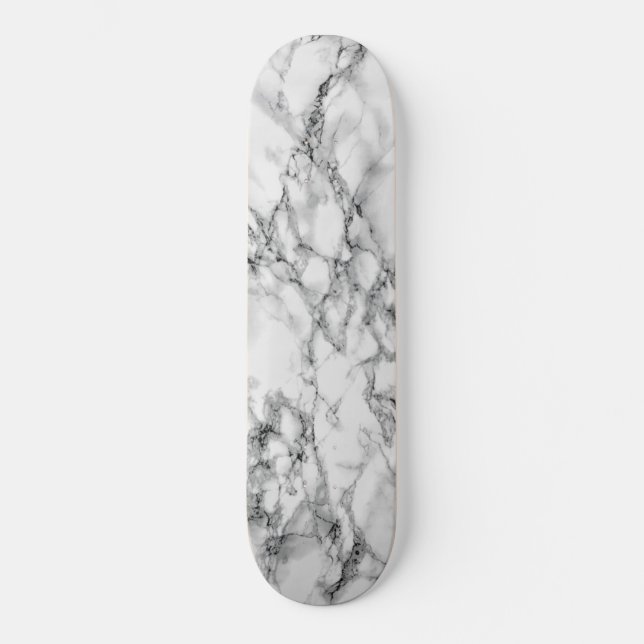 Skateboard Pierre Marbre blanc branchée (Recto)