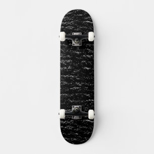 Skateboard Pierre noire et argent