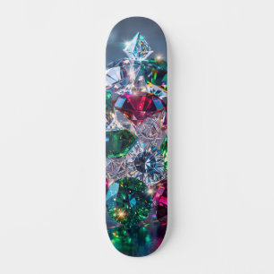 Skateboard Pierres précieuses et bijoux scintillants