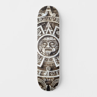 Skateboard Pierres sculptées Maya Aztec Calendrier Sun mésoam