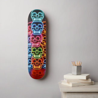 Skateboard Pile crâne néon Patinage