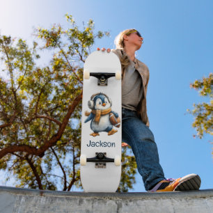 Skateboard Pingouin de football personnalisé d'hiver pour enf