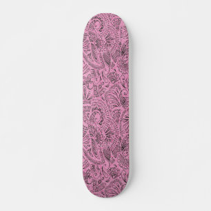 Skateboard Pink Girl Boho croquis Parties scintillant Glam Mo