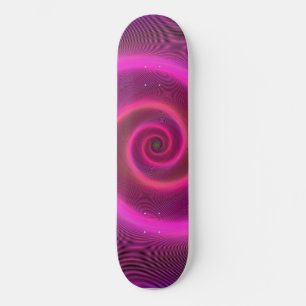 SKATEBOARD PINK NEON SWIRL GIRLS SKATEBOT