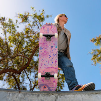 Skateboard Pink Party Maximalist Art