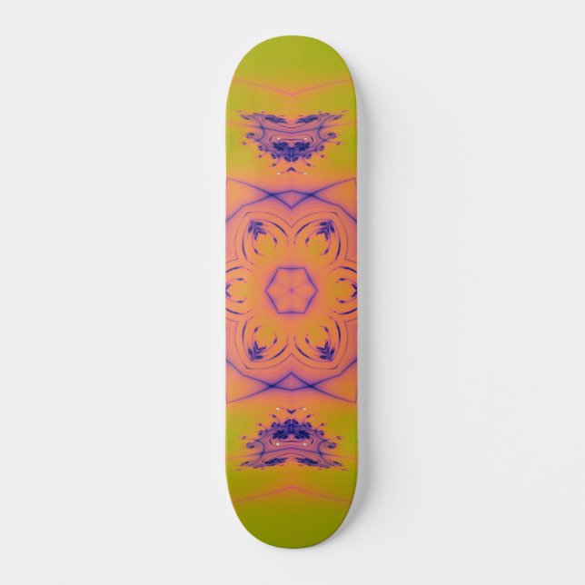 Skateboard Plage coucher de soleil Haut contraste Mandela (Recto)