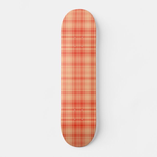 Skateboard Plaid orange (Recto)