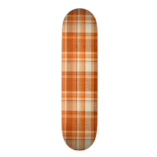 Skateboard Plaid orange