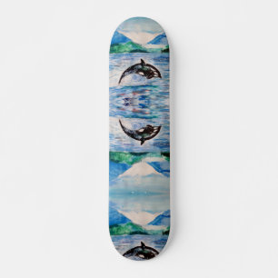 Skateboard Planche à roulettes 19.7cm d'art d'aquarelle de