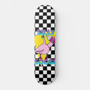 Skateboard Planche à roulettes à carreaux Silly Goose des ann