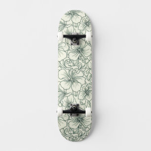 Skateboard Planche à roulettes à motif floral