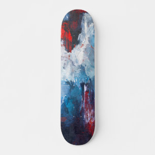 Skateboard Planche à roulettes abstraite Vapor Bleu Cramoisi
